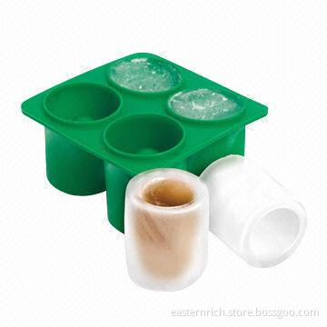Silicone ice shooter, 4 cups, measures 11.5x11.5x5.8cm